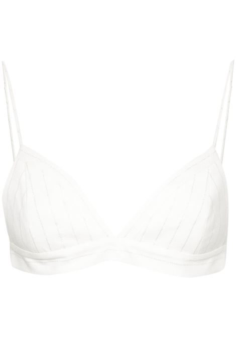 Top crop a triangolo in bianco - uomo ALEX PERRY | T0204RE24WHT